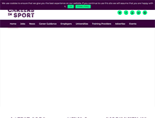 Tablet Screenshot of careers-in-sport.co.uk